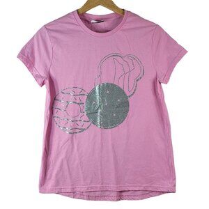 Girl Scouts Cookies Womens T Shirt Pink XL Short Sleeve Samoas Dosidos Glitter